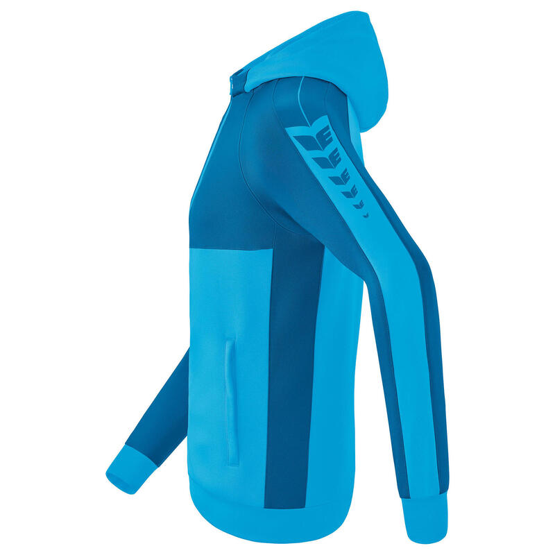 Jachetă antrenament Erima Six Wings cu glugă junior, multicolor