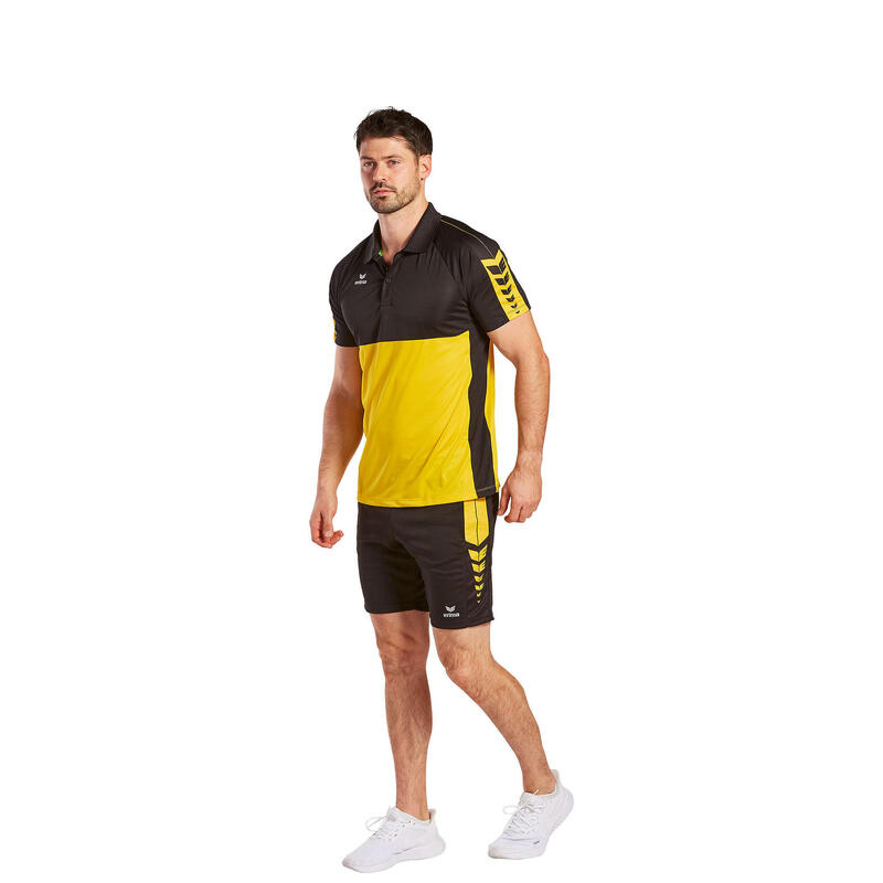 Tricou polo 565 Erima Six Wings Multicolor, guler cu nasturi