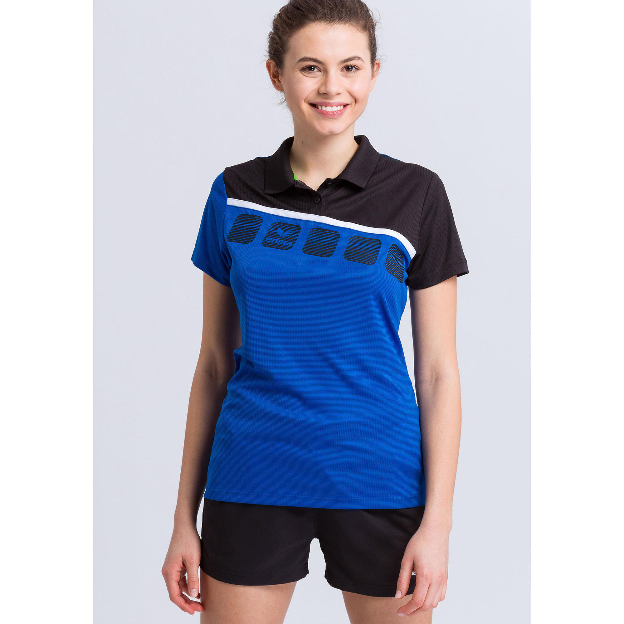 Erima - Polo Femme Erima 5-c - Polo Manches Courtes - Bleu|noir - 42 M/l - Decathlon