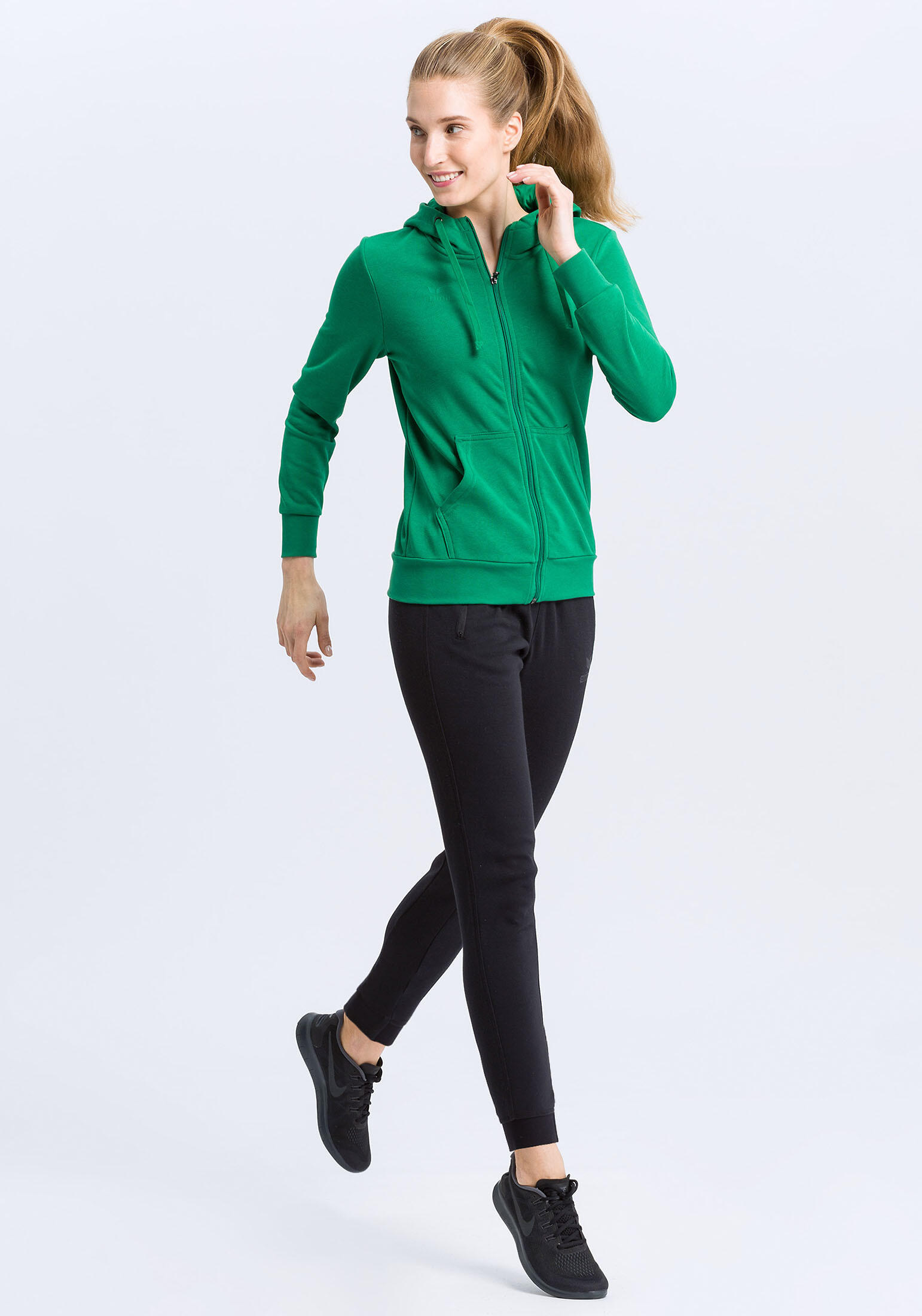 Dameshoodie met rits Erima Basic 3/7