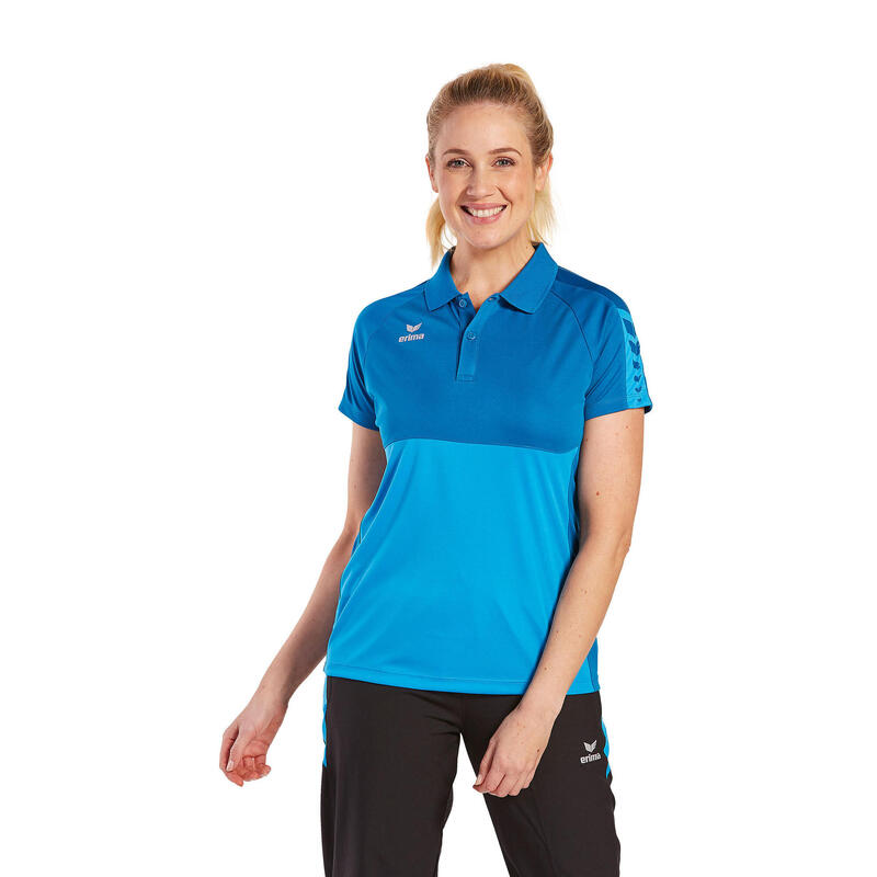 Tricou polo 565 Erima Six Wings Multicolor, guler cu nasturi