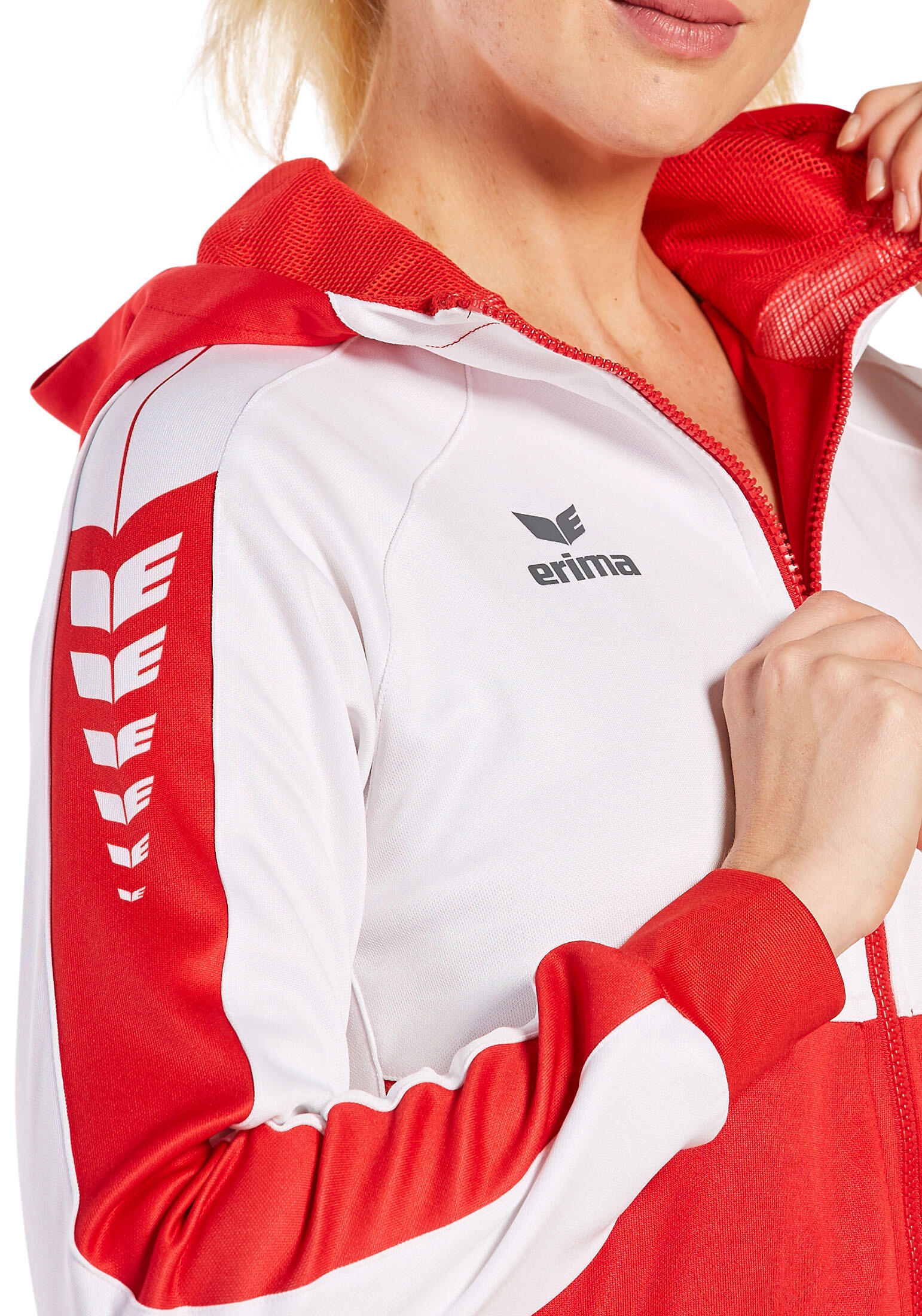 Dames trainingsvest met capuchon Erima Six Wings 4/7
