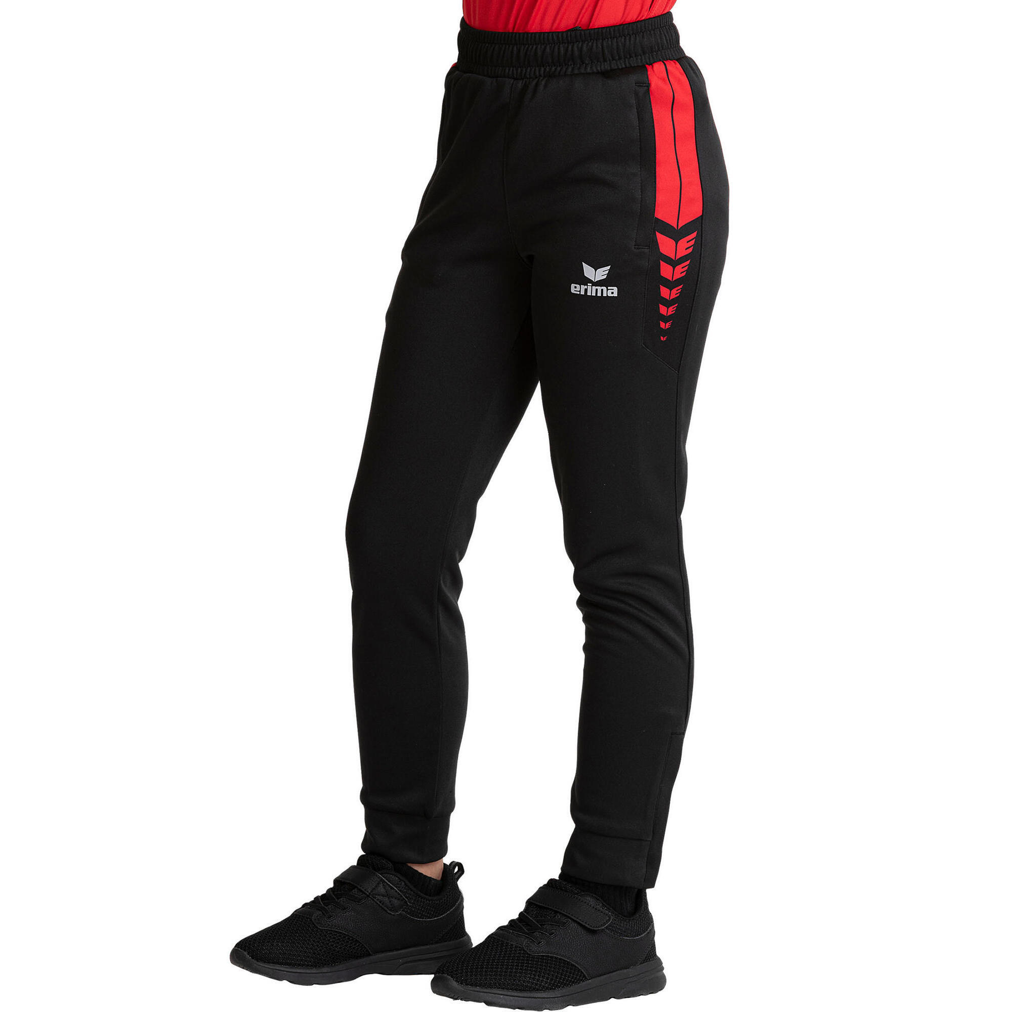 Erima - Pantalon De Jogging Enfant Erima Worker Six Wings - Pantalons - Noir|rouge - 12 Ans / 152 Cm - Decathlon