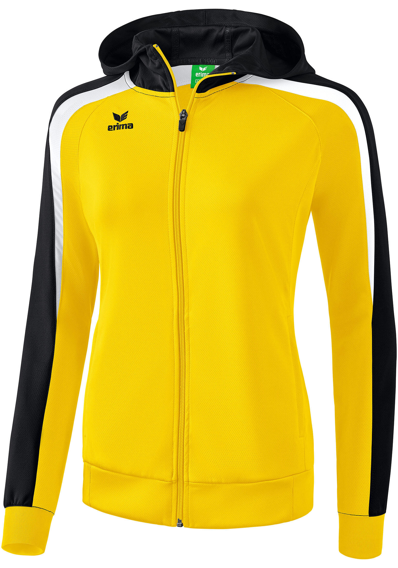 Erima Liga 2.0 Veste d'entraînement à capuche femmes - Jaune / Noir / Blanc 5/6