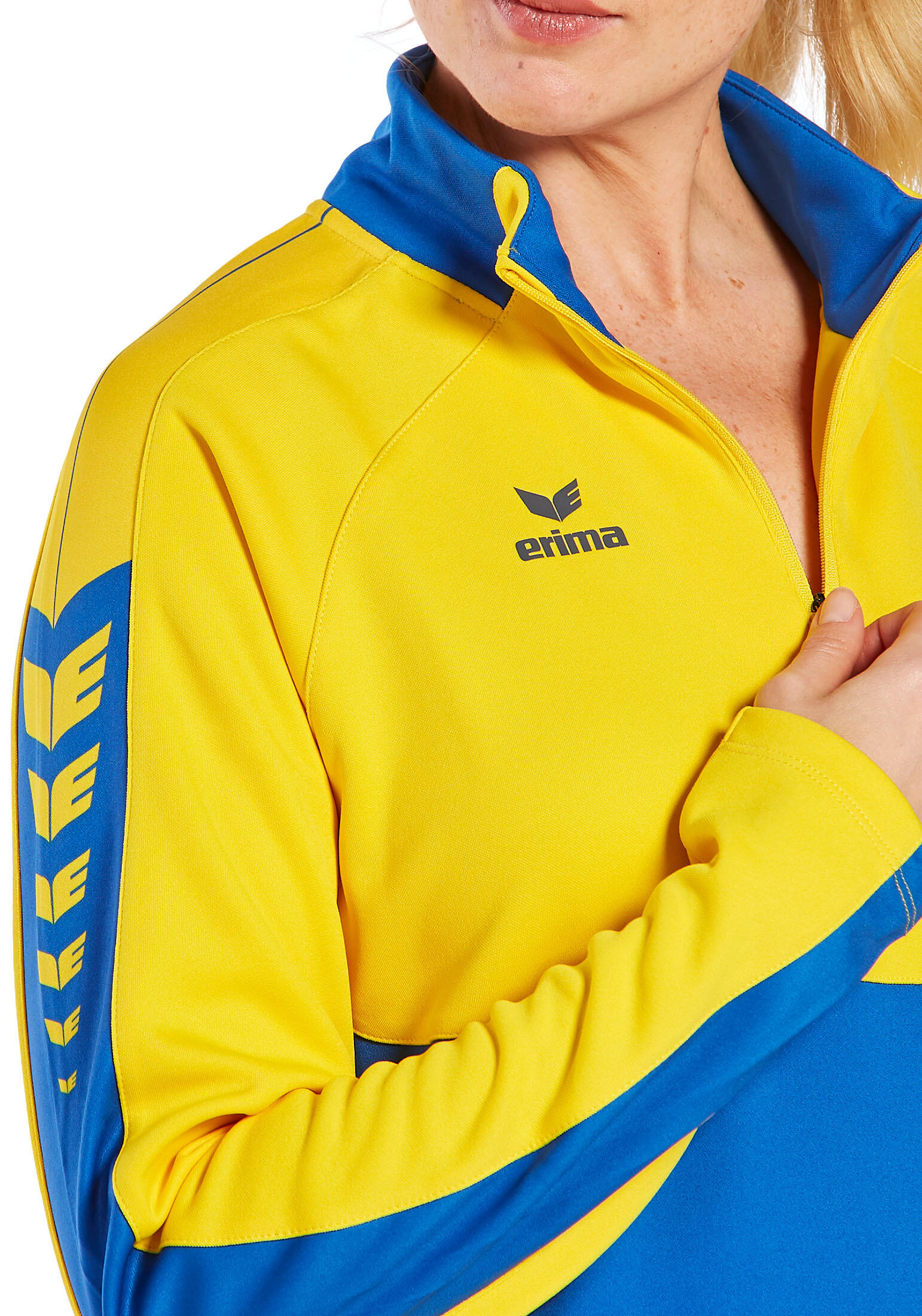Erima Six Wings trainingtop junior Royal/Jaune - Taille 128 7/7