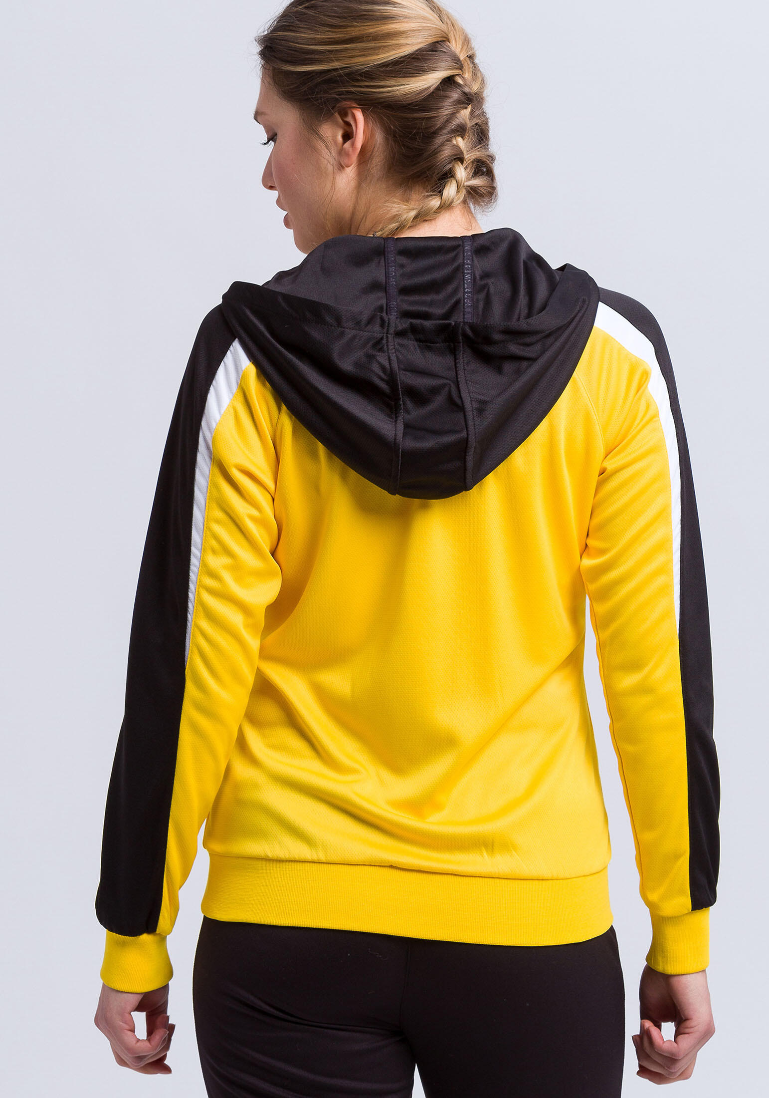 Erima Liga 2.0 Veste d'entraînement à capuche femmes - Jaune / Noir / Blanc 2/6
