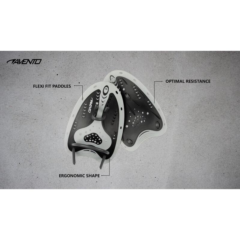 Palete pentru inot, Avento, Gri/Negru, uni