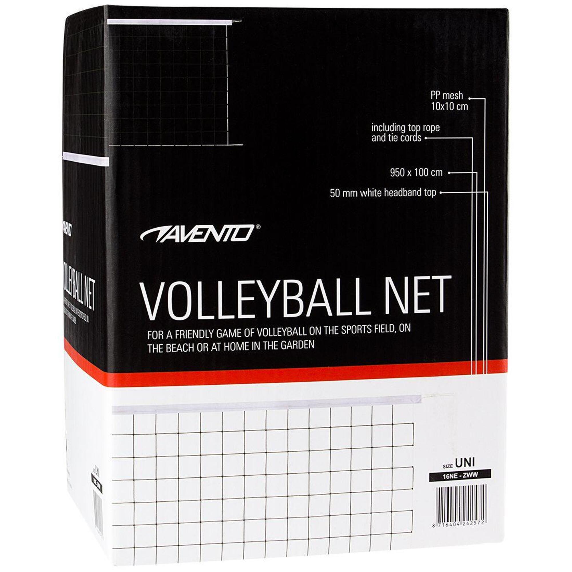 Avento - Filet De Volley-ball 9,5 X 1 Mètre - Filet De Tennis De Table - Blanc|noir - Taille Unique - Decathlon