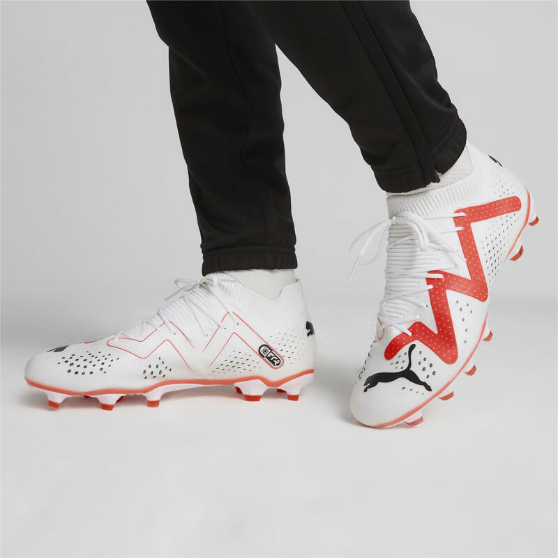 Chaussures de football FUTURE MATCH FG/AG PUMA White Black Fire Orchid Red