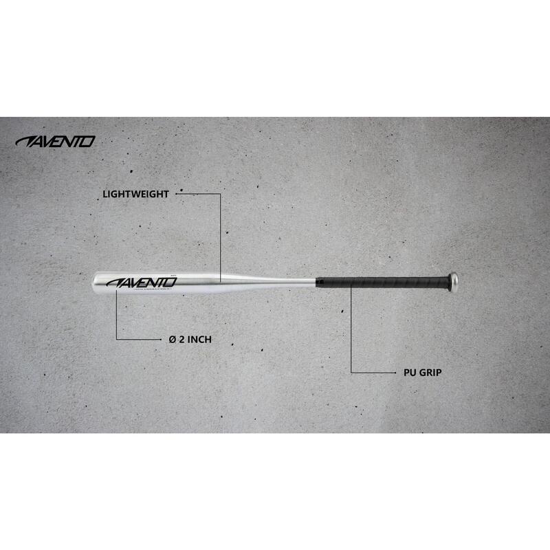 Bata baseball Aluminiu 70 cm, Argintiu, 70 cm