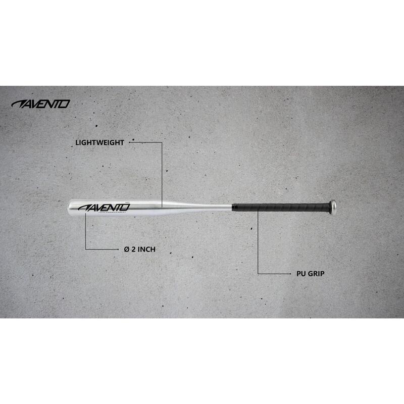 Bată baseball din aluminiu 70 cm Argintiu