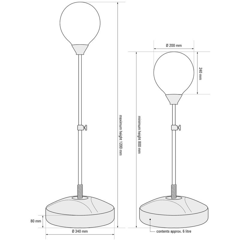 Sistem para box şi mănuşi Reflex junior, multicolor