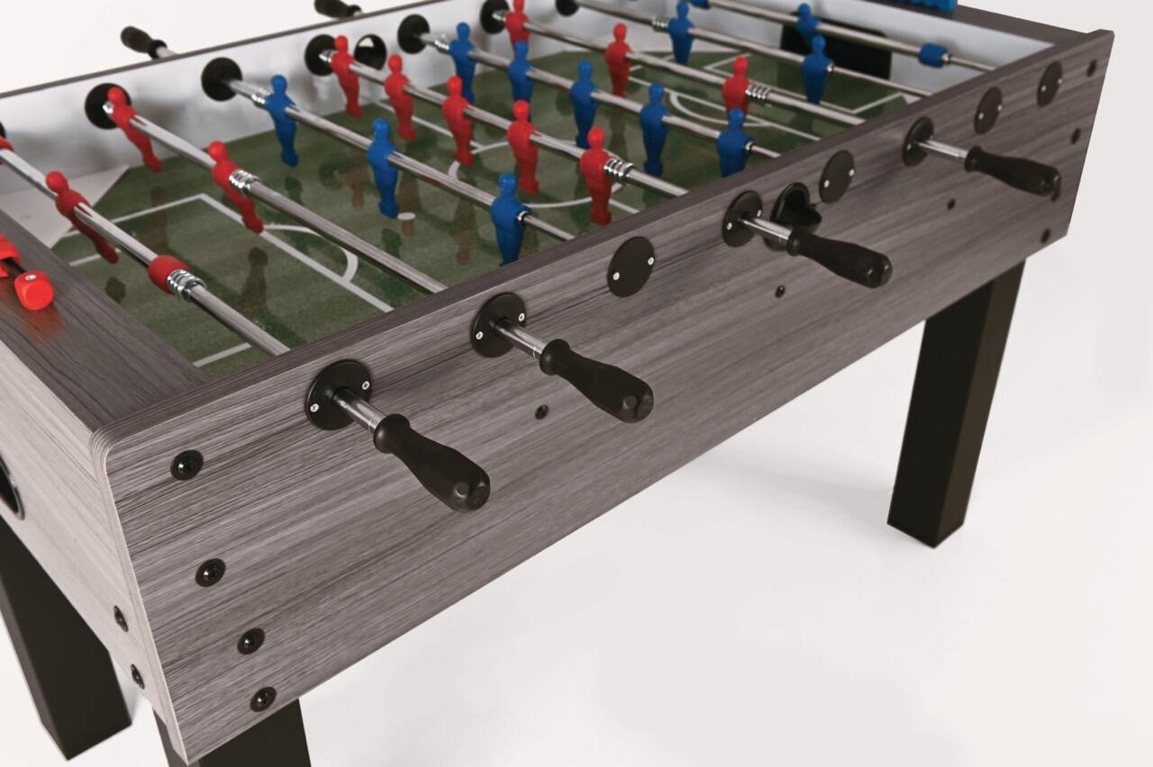 [F100GRRLNO] Calciobalilla in rovere Grigio con Aste Rientranti 4/7