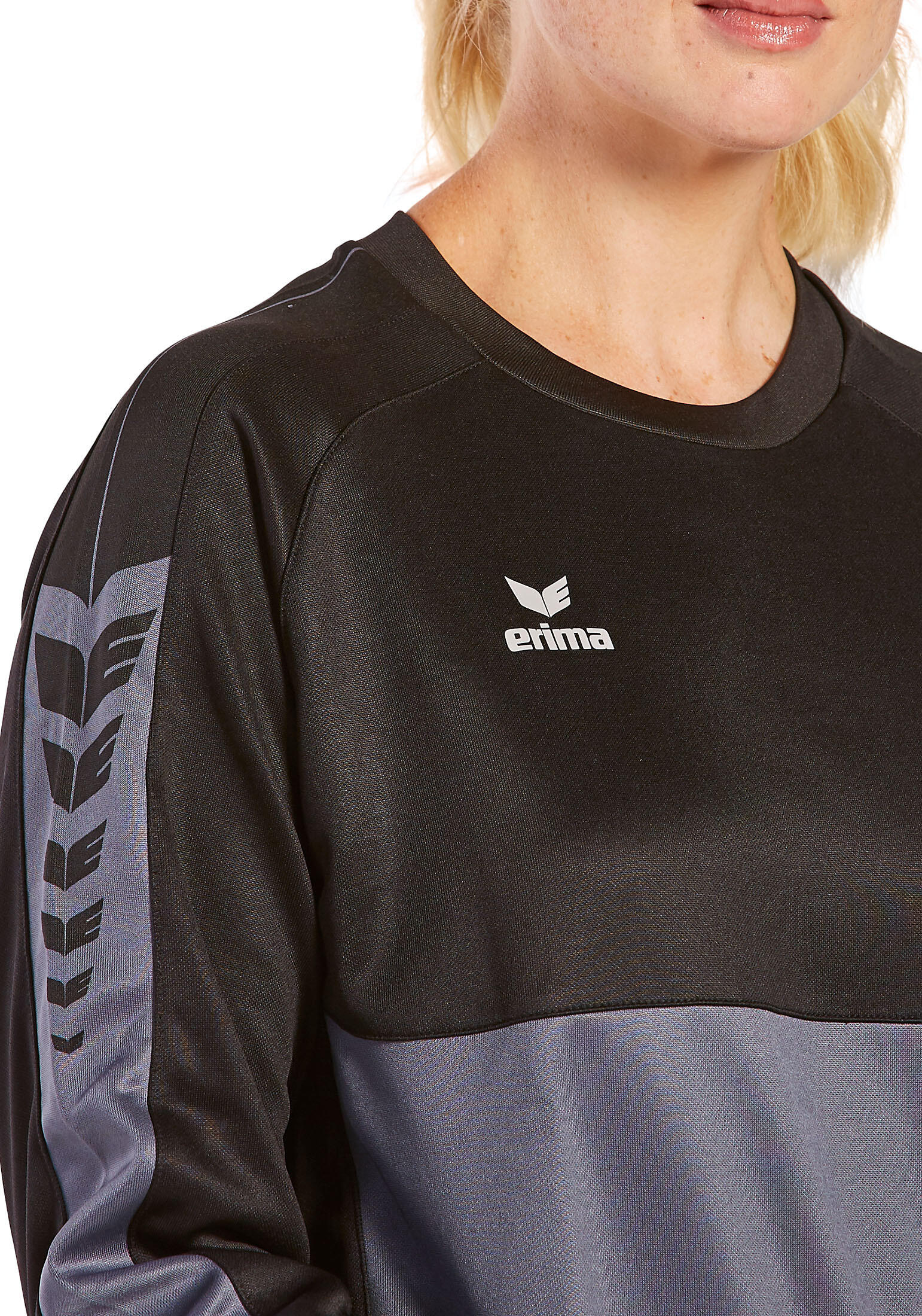 Erima Six Wings Sweatshirt junior - Slate grijs/zwart 7/7