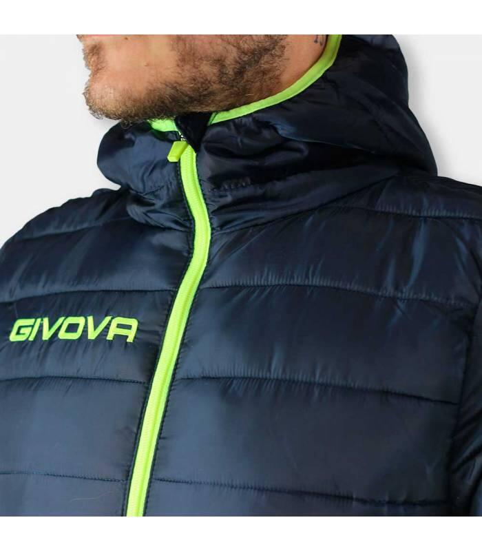 Giubbini uomo givova blu/giallo fluo 3/4