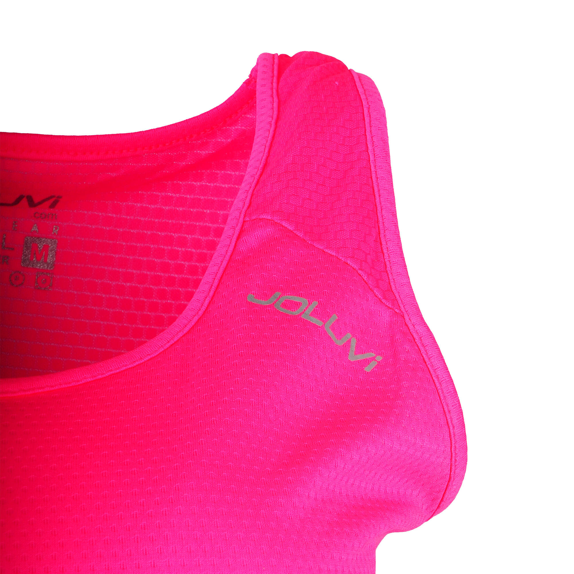 Tank Top Ultra Tir Fitness/Gym Damen Rosa Neon Ohne Atmungsaktiv JOLUVI 5/7