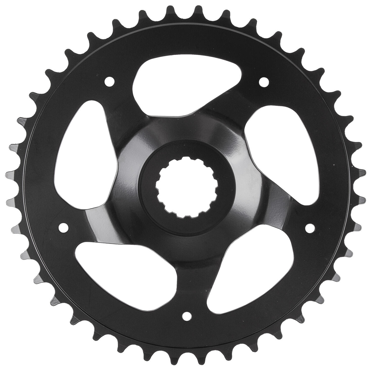 M Wave Unisex Adult PD R4 S NW E Bike Chainring, for 1/2 x 3/32 & 11/128 Inch Chains, for Brose, Bosch, Shimano... Hole Circle 104mm, Black, Teeth: 34