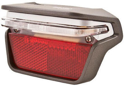 Spanninga BRASA fanale posteriore per portapacchi e‑bike 6–12 V (80 mm).