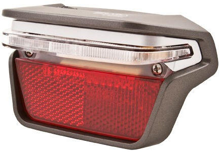 Spanninga BRASA fanale posteriore per portapacchi e‑bike 6–12 V (80 mm).