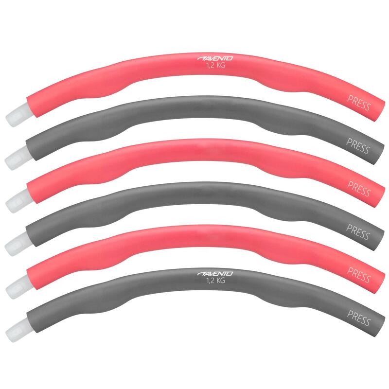 Cerc fitness Hula Hoop 1,2 kg, 100 cm, gri/roșu