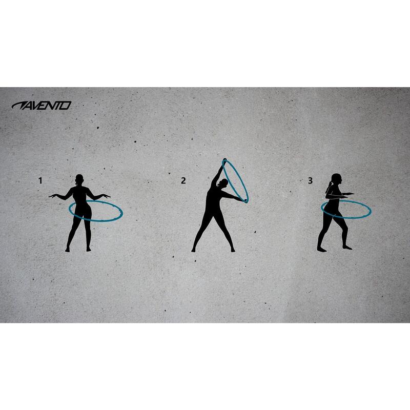 Cerc fitness Hula Hoop 1,2 kg, 100 cm, gri/roșu