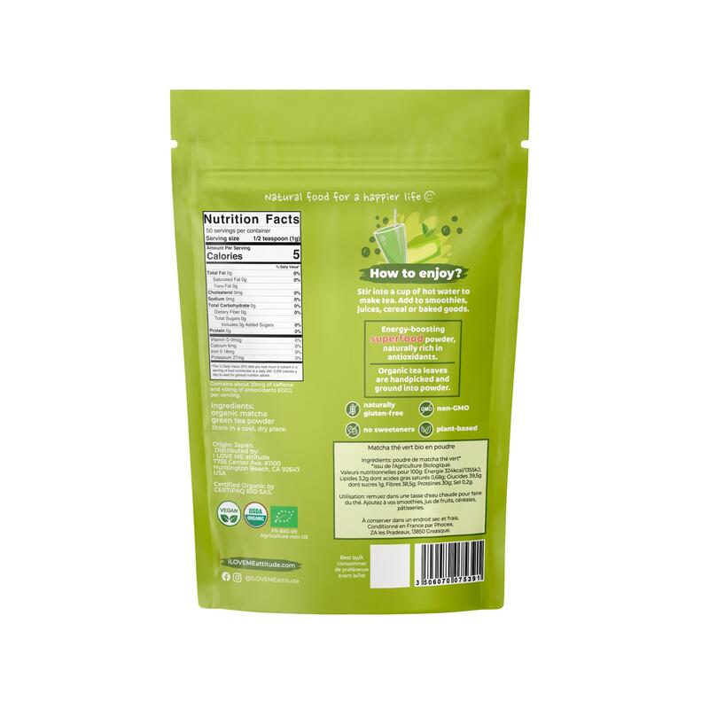 Thé vert bio Matcha en poudre 100 g