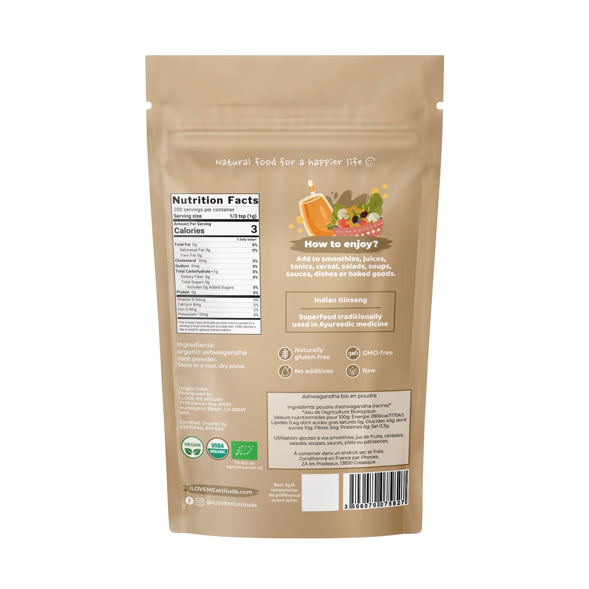 Ashwagandha en poudre BIO 2/2