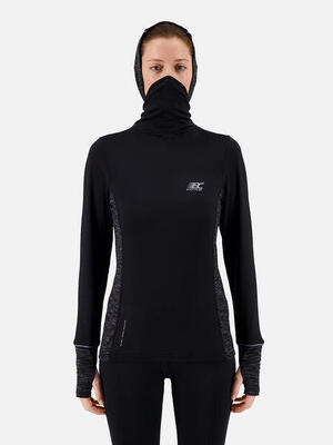 Hardloopshirt met lange mouwen en capuchon
