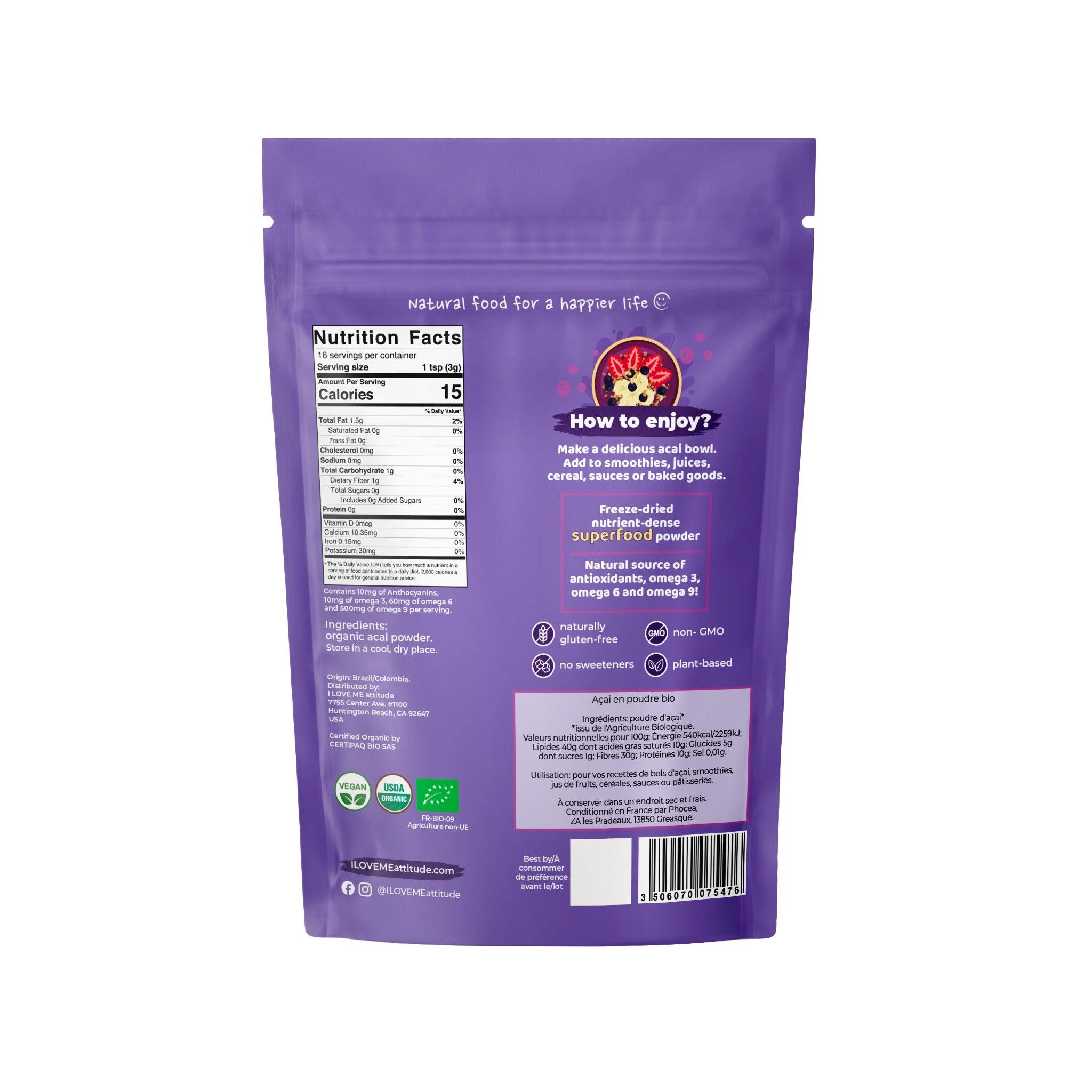 Polvere di acai biologica 50g 2/2