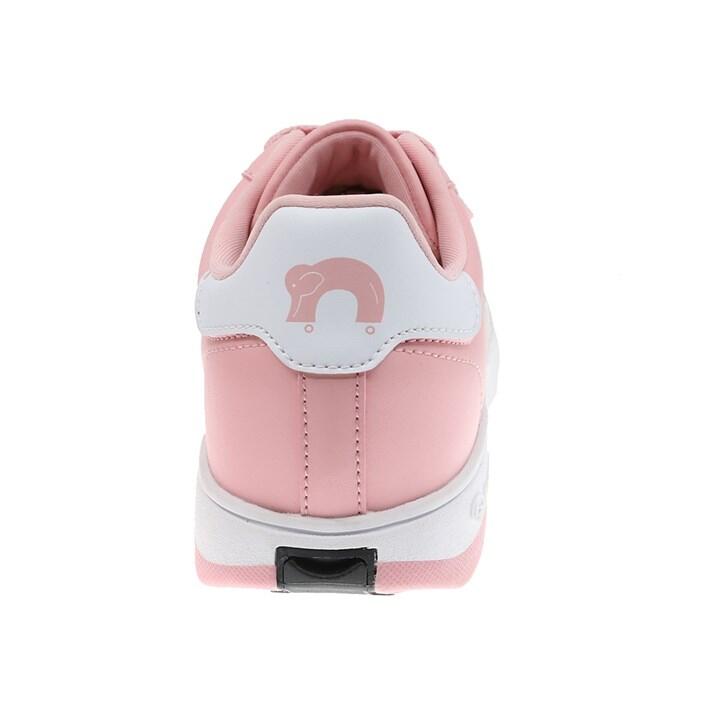 Classic Pink/White Kids Wheeled Heel Shoe 3/5