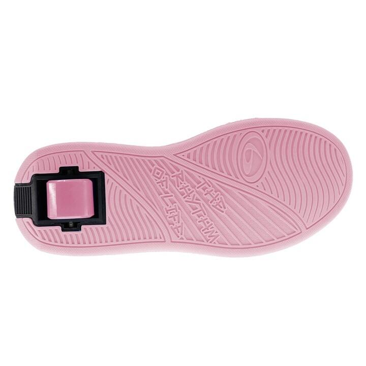 Classic Pink/White Kids Wheeled Heel Shoe 2/5
