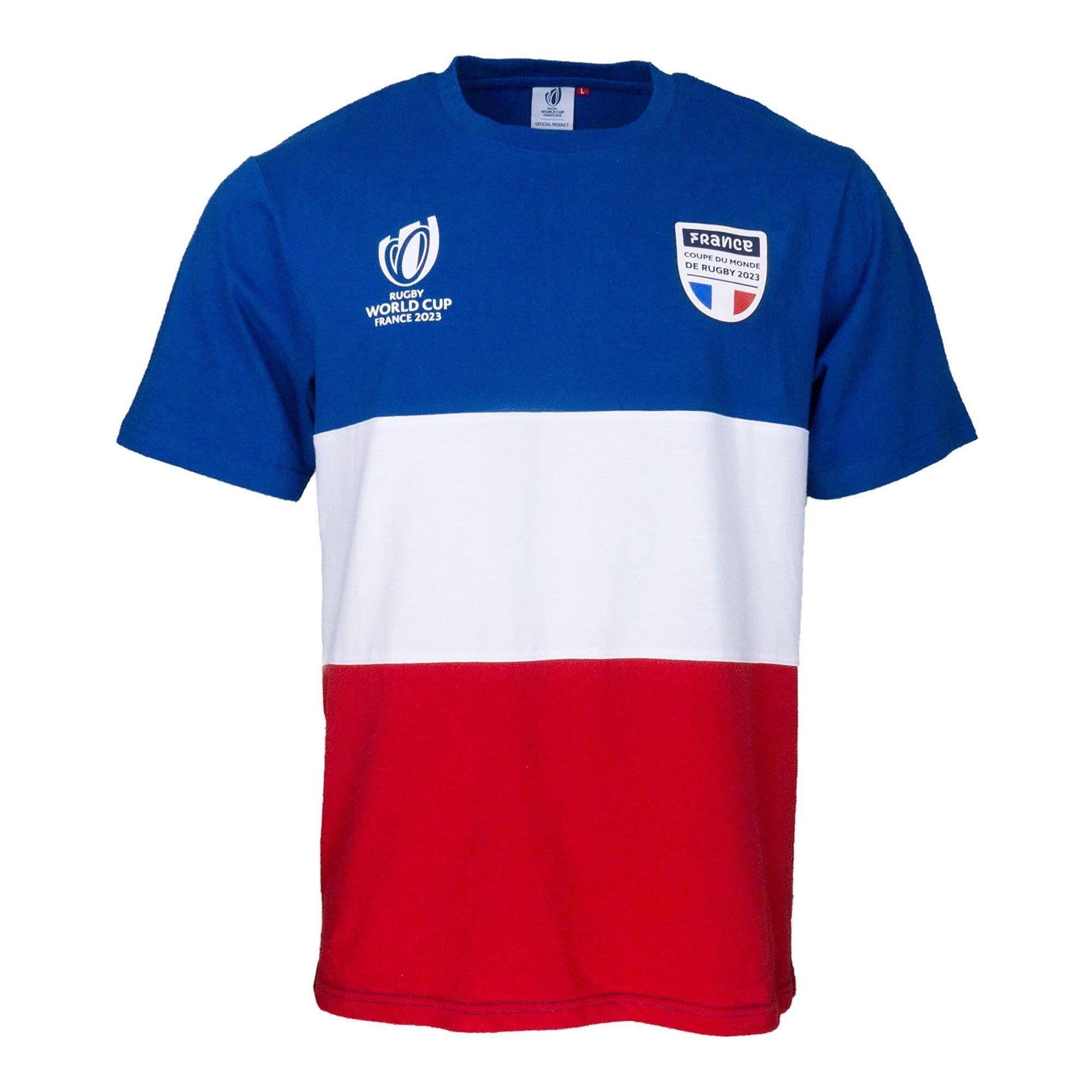 ウェア Rugby World Cup France 2023 Rugby World Cup 2023 Mens France Stripe T-Shirt | Decathlon
