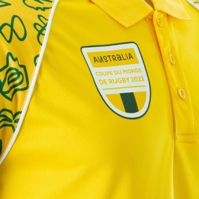 Rugby World Cup 2023 Mens Australia Wallabies Polo Shirt 3/3