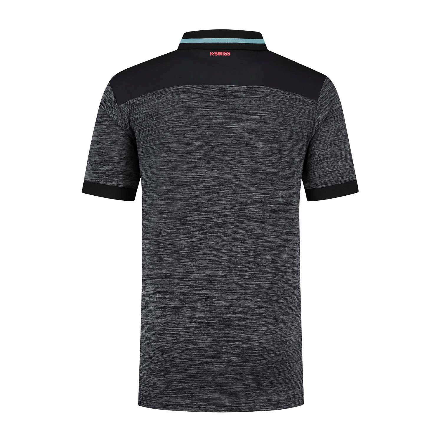 Polo manga corta Hypercourt Melange tenis y pádel Hombre K-Swiss negro 2/4