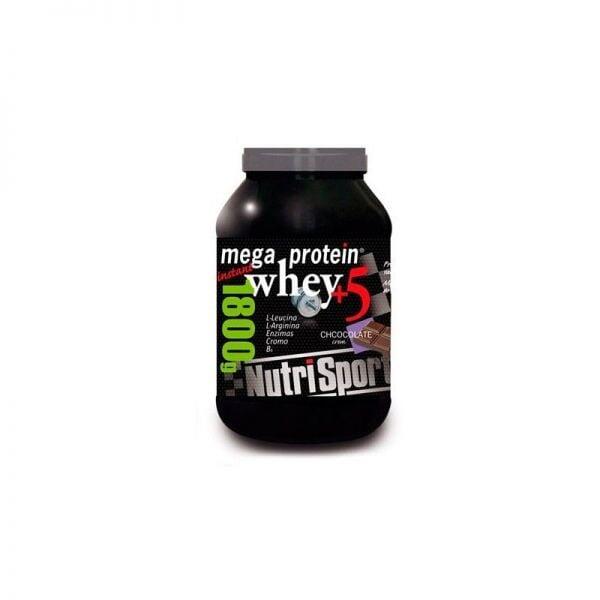 Mega protein whey+5 - 1800g Chocolat de Nutrisport 2/5