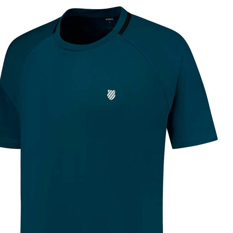 Camiseta manga corta Hypercourt DoublCrew 2 tenis y pádel Hombre K-Swiss azul