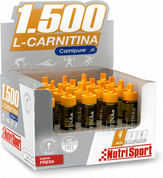 NUTRISPORT L-Carnitina Nutrisport 1500 20 viales x 25 ml Fresa