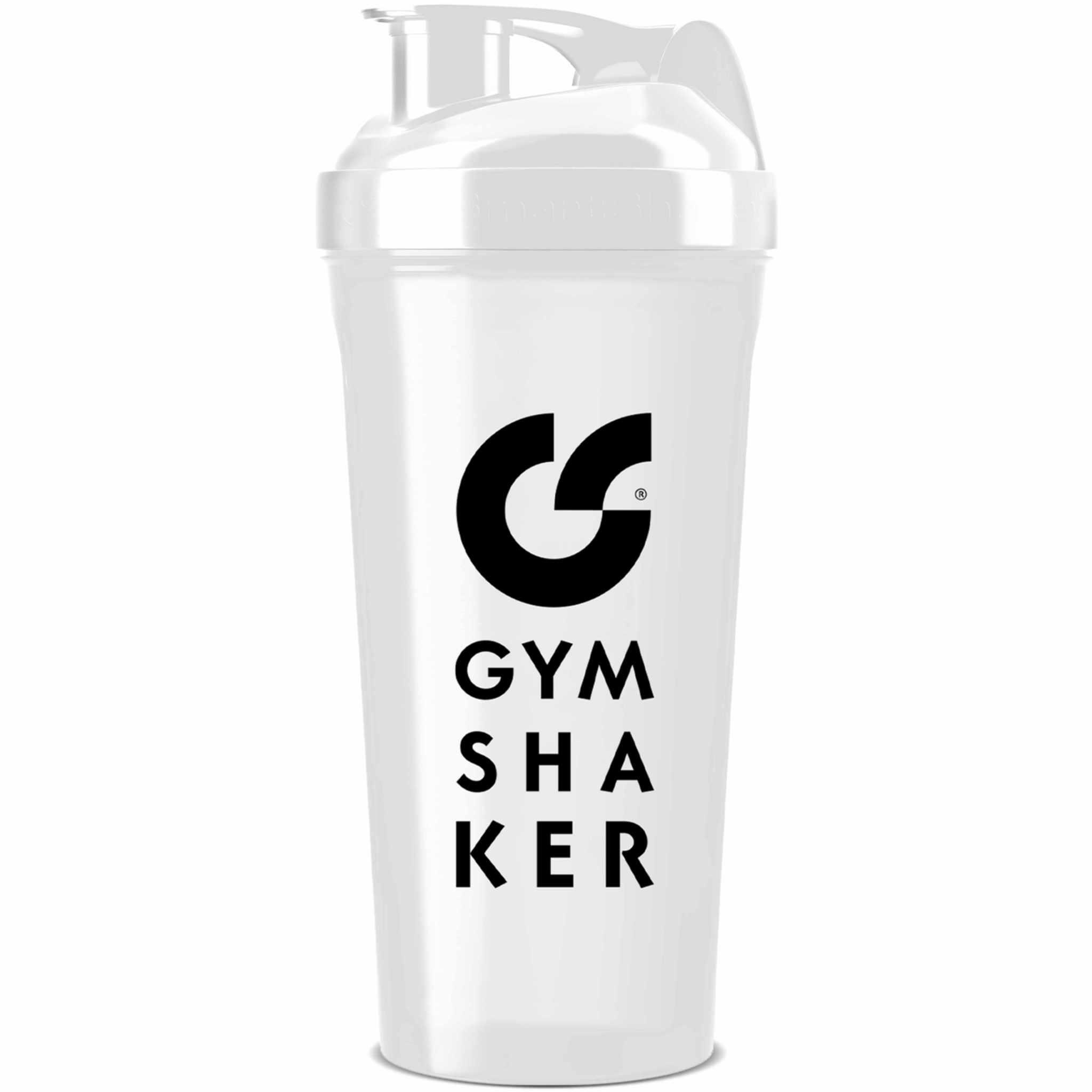 GYMSHAKER Premium Protein Shaker 800ml auslaufsichere Trinkflasche - Weiß