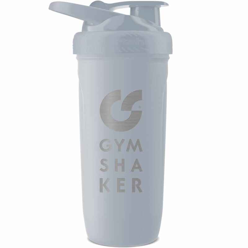 Edelstahl Protein Shaker 800ml mit Sieb für cremige Protein Shakes - Grau