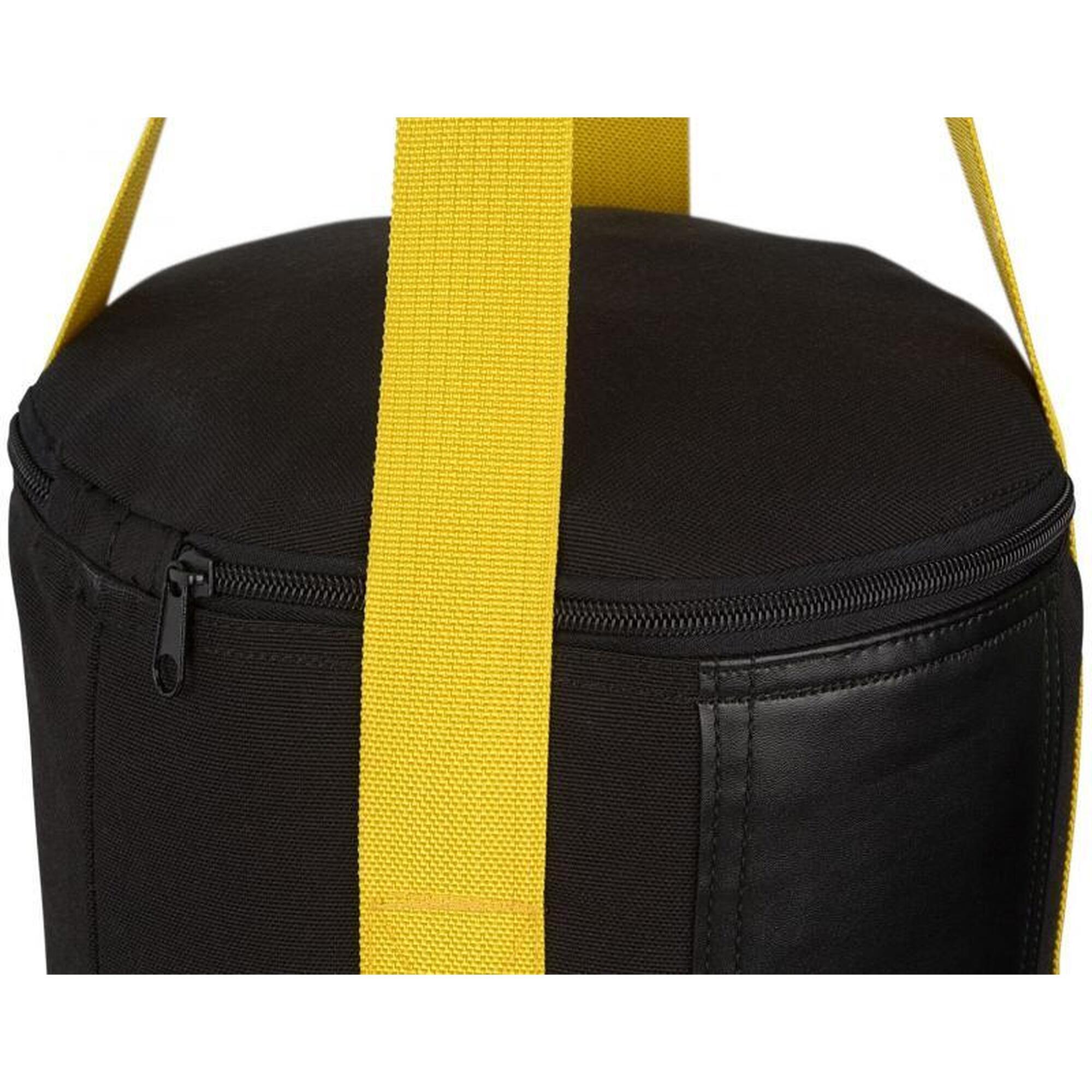 Sac de box Avento 15 kg, 80 cm, canvas, negru/galben