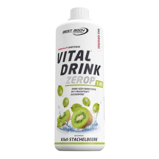 Vital Drink Zerop - Schwarze Johannisbeere - 1000 ml Flasche