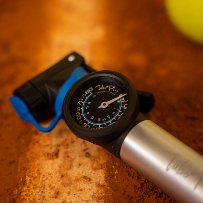 High-end luchtpomp met 22cm manometer-TuboPlus-Aluminium 4/7