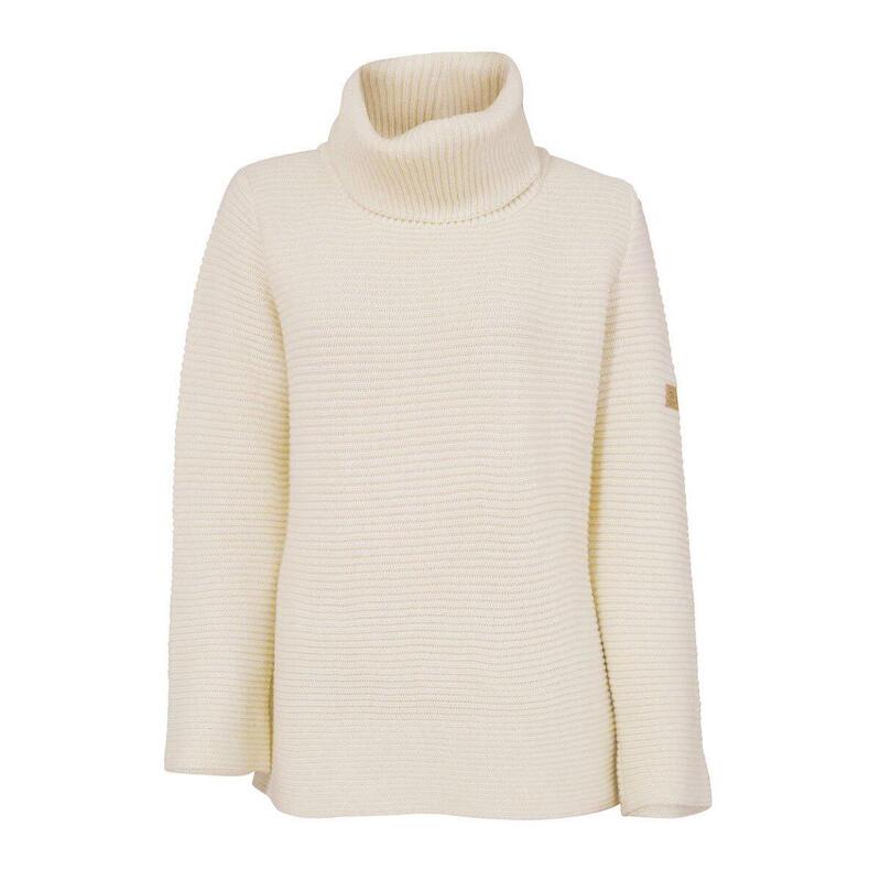 Pull NLS Holly Natural White Coll - 100% pure laine non teinte