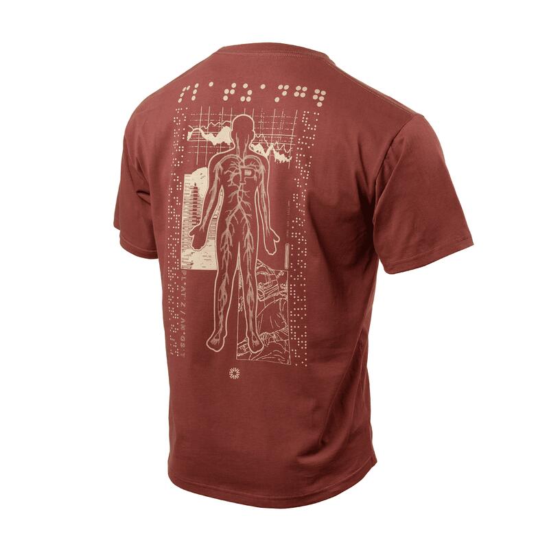 T-shirt Veins Marron