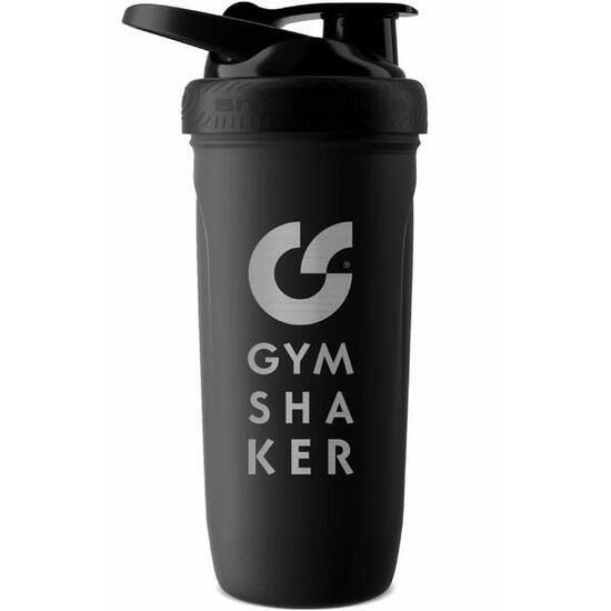 Edelstahl Protein Shaker 900ml mit Sieb für cremige Protein Shakes - Schwarz