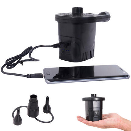 BO-CAMP Mini Akku Pumpe Camping Elektropumpe Luftpumpe Elektrisch USB aufladbar
