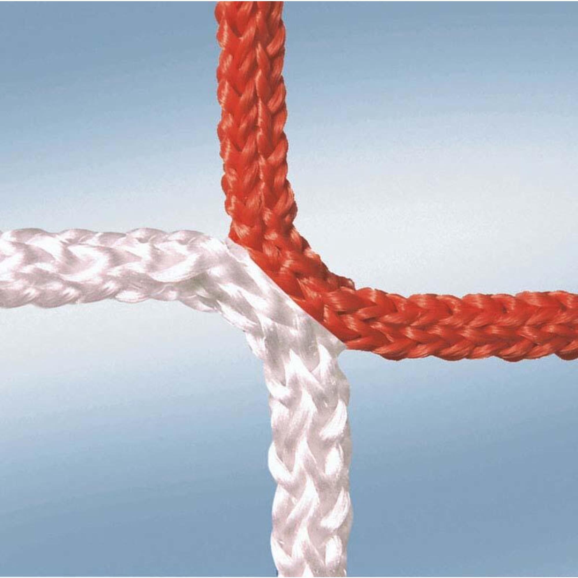 1 Paar Erwachsenetornetze für Prof – 4mm Maschenweite 120mm, Farbe: Rot/Weiss