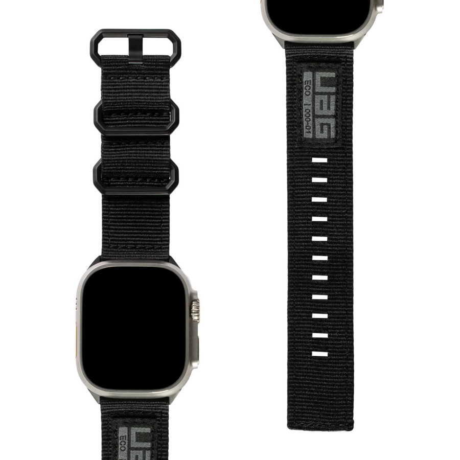 Pulseira uag apple watch nato eco 45/44/42 preto