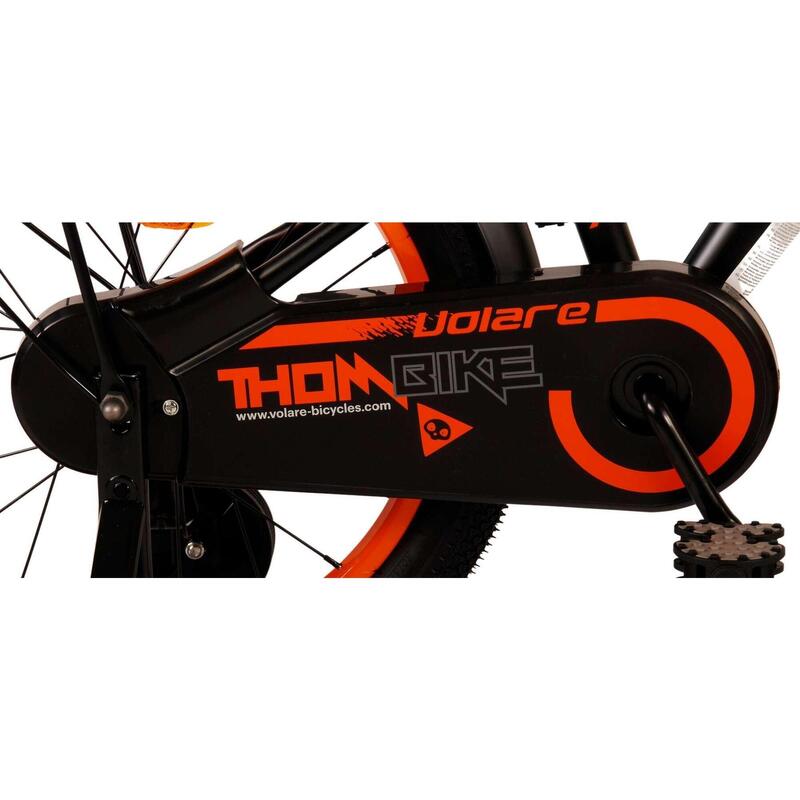 Thombike 18 Pouces 24 cm Garçon Frein à rétropédalage Noir/Orange