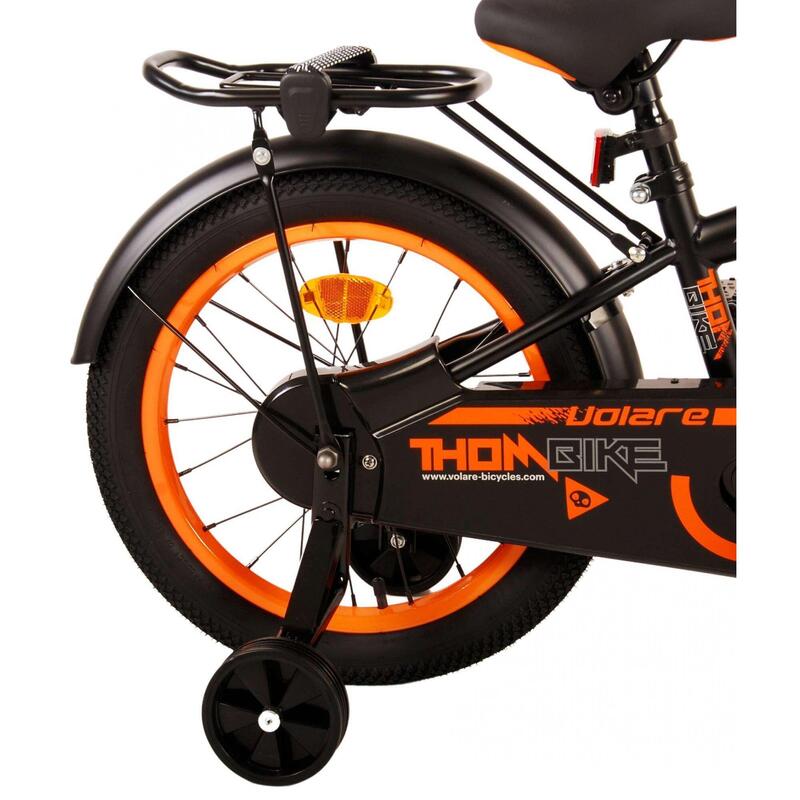 Thombike 16 Pouces 23 cm Garçon Frein à rétropédalage Noir/Orange